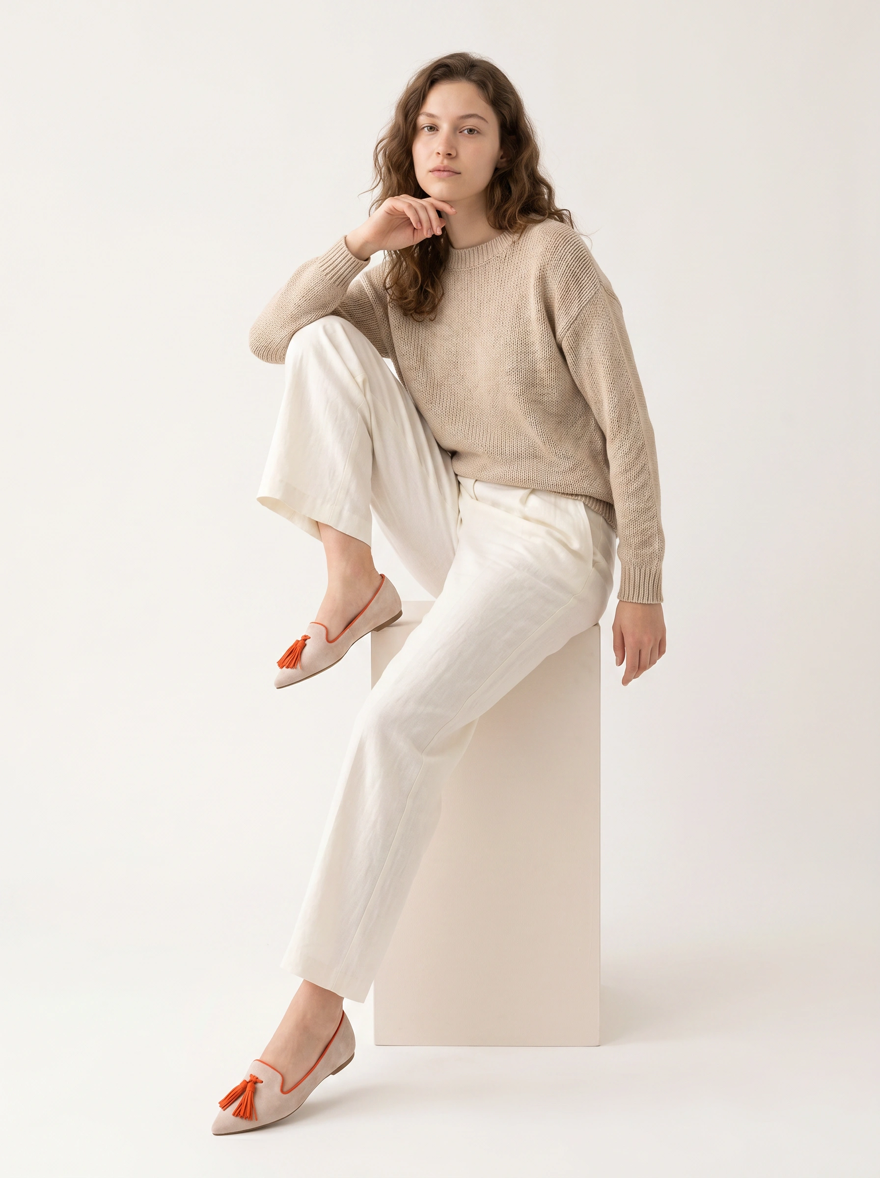 Bellas Ivory/Cream Loafers Flat - Image 2