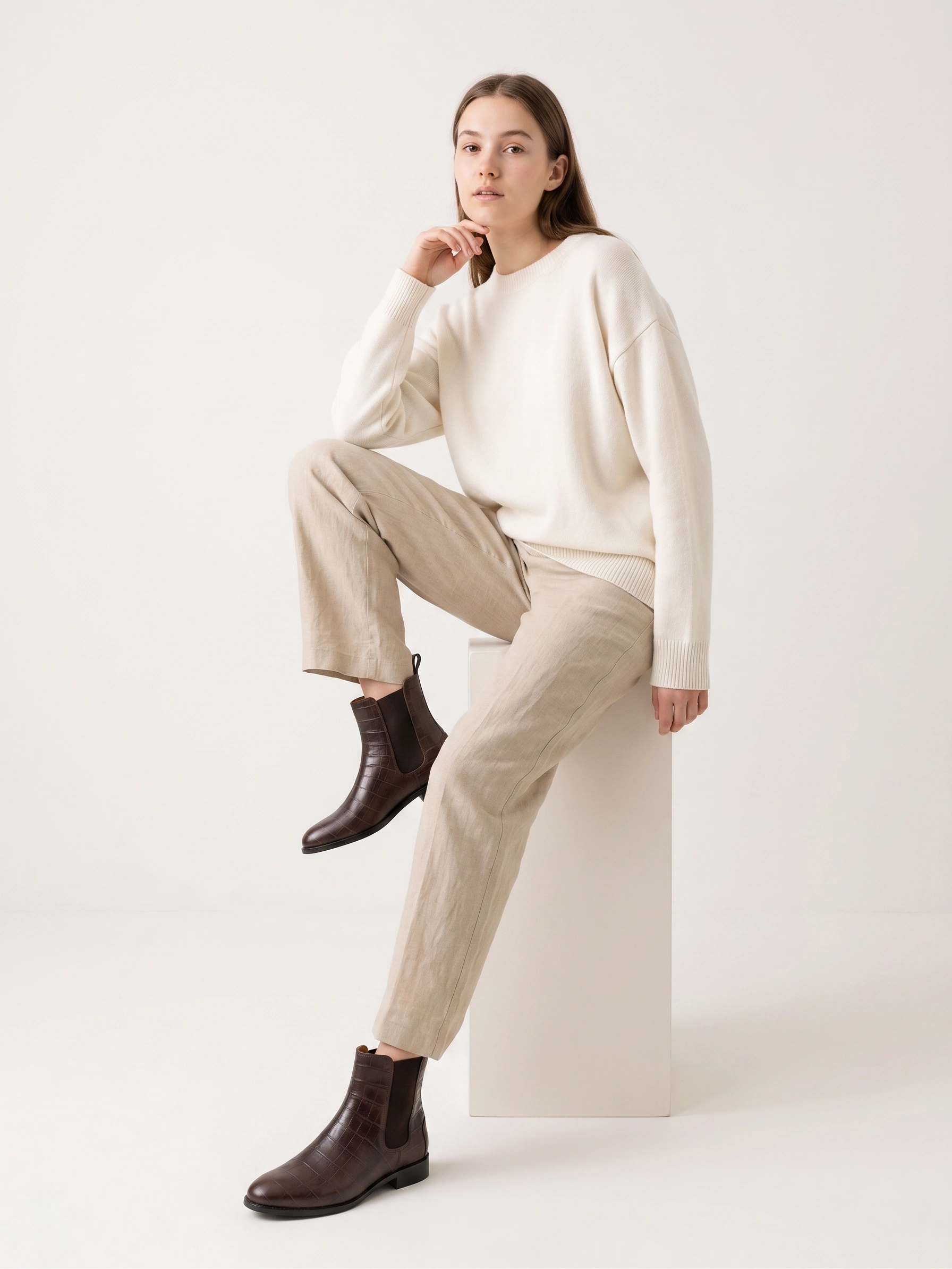Bellas Brown Flat Boot - Image 2
