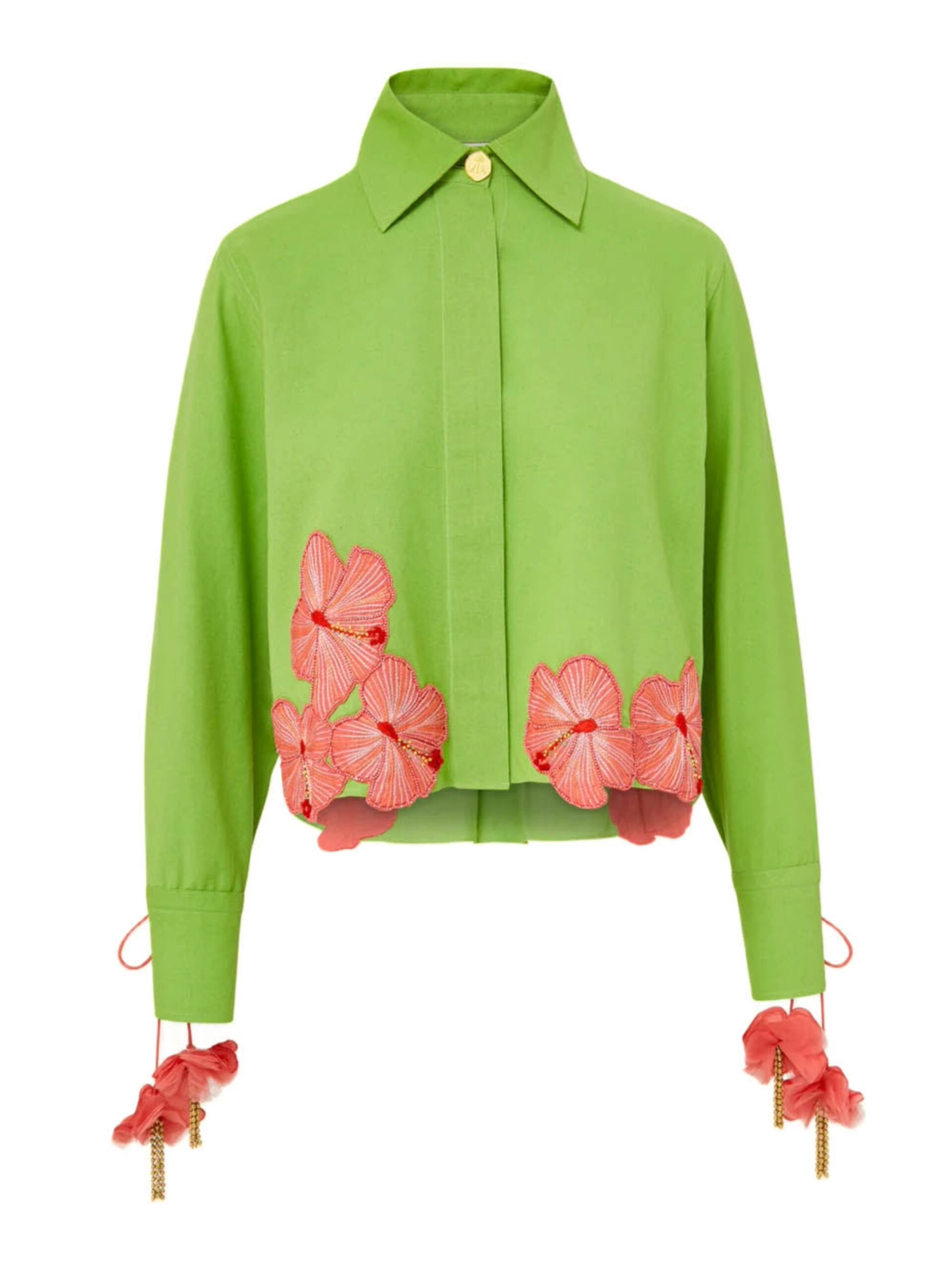 Ashaki Green Button Up Top
