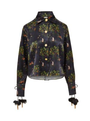 Ashaki Black Button Up Top
