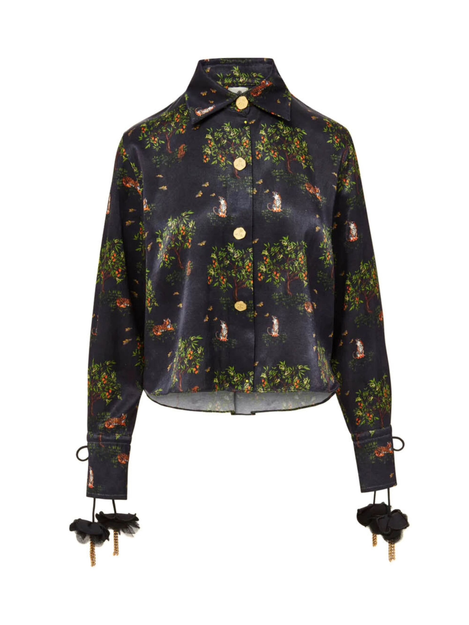 Ashaki Black Button Up Top
