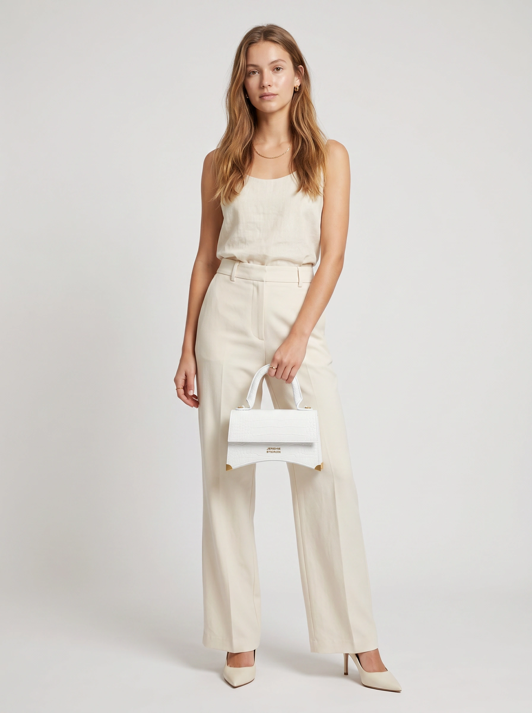 JEREMIE ST.CROIX White Leather Small Handle - Image 2
