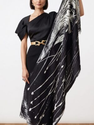 black designer scarf