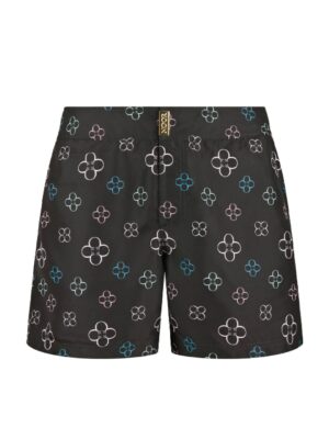 ELI NOOR DESIGN Swim Shorts Prince Style In Noir Luxe Fiore Print