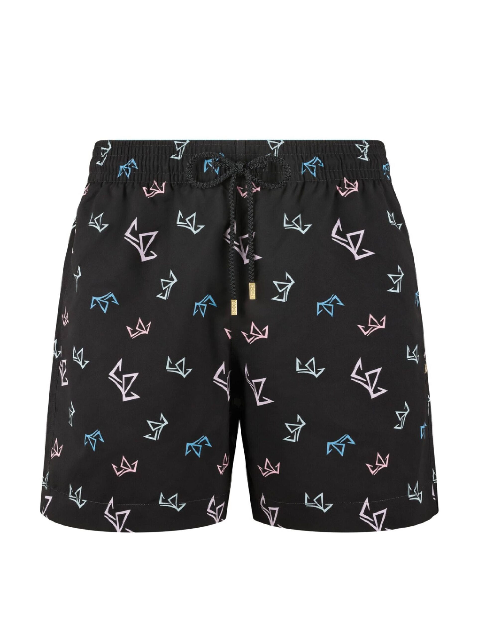ELI NOOR DESIGN Swim Shorts End Style In Jet Black With Crowns