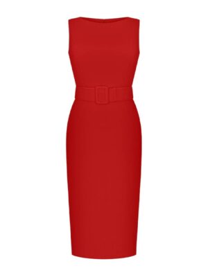 ANASTASIIA IVANOVA Red Midi Dress