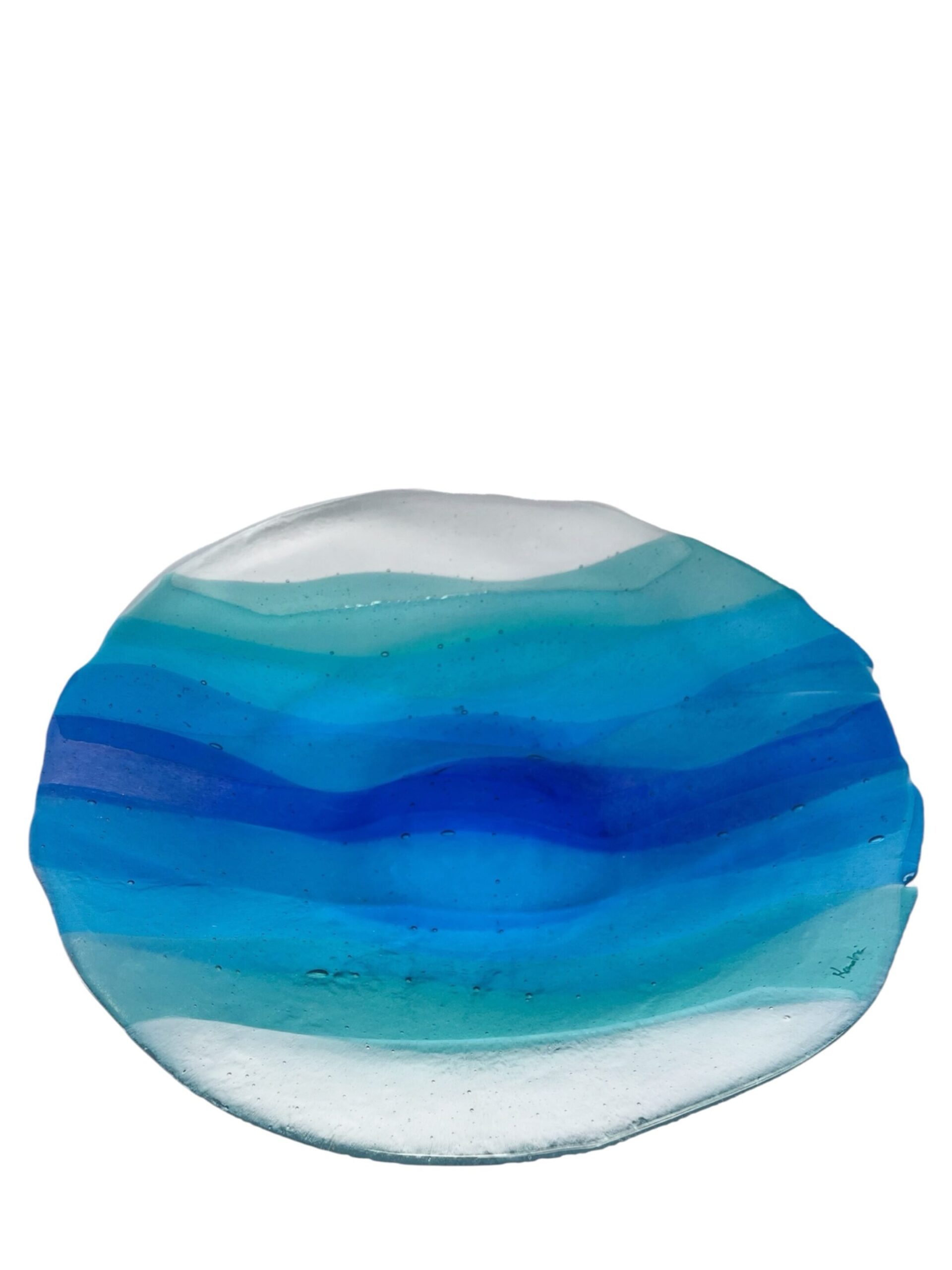 Kendra Schneider Blue Slice Of Ocean Bowl Artwork