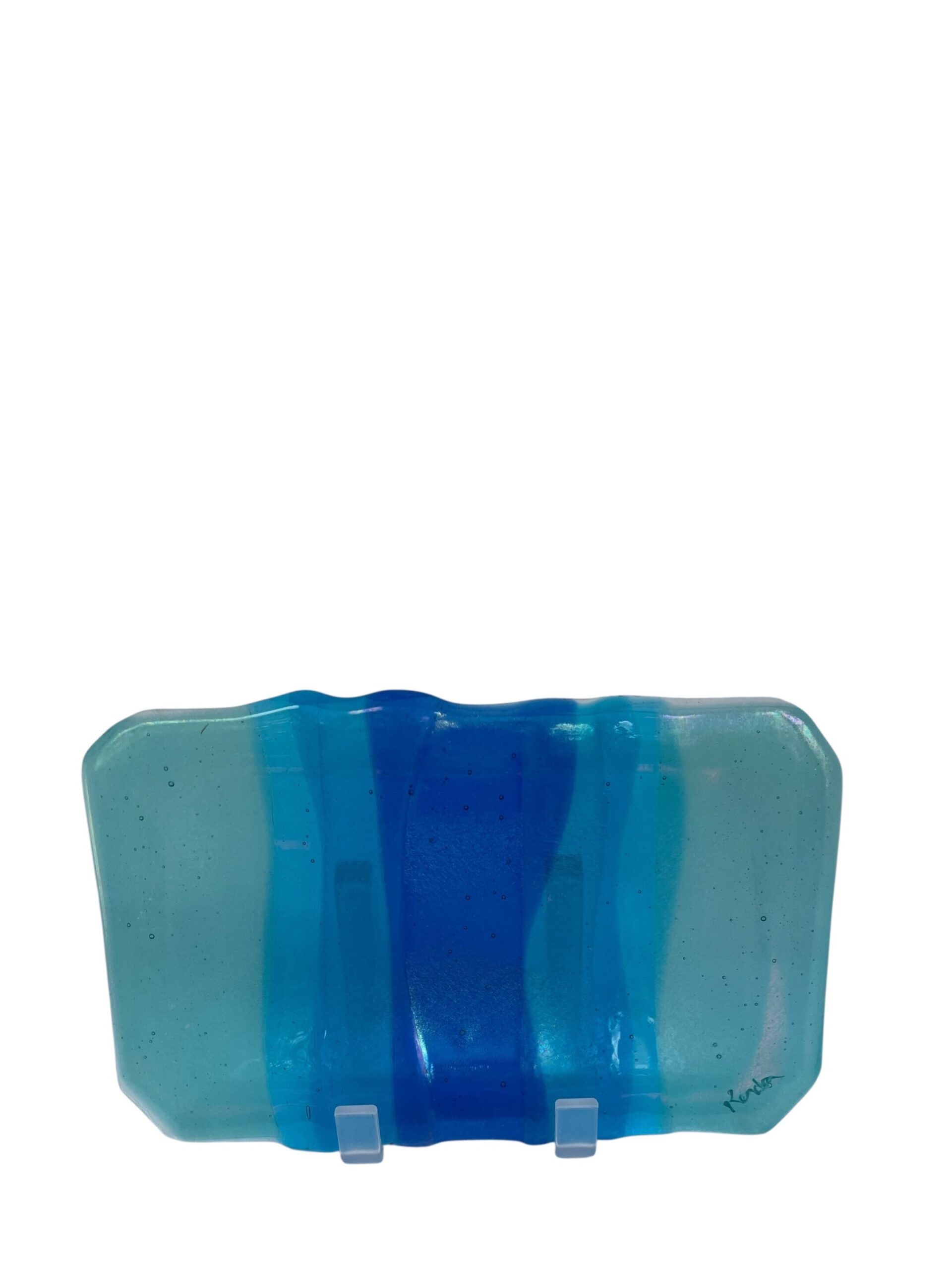 Kendra Schneider Blue Blue Gradient Dish Artwork