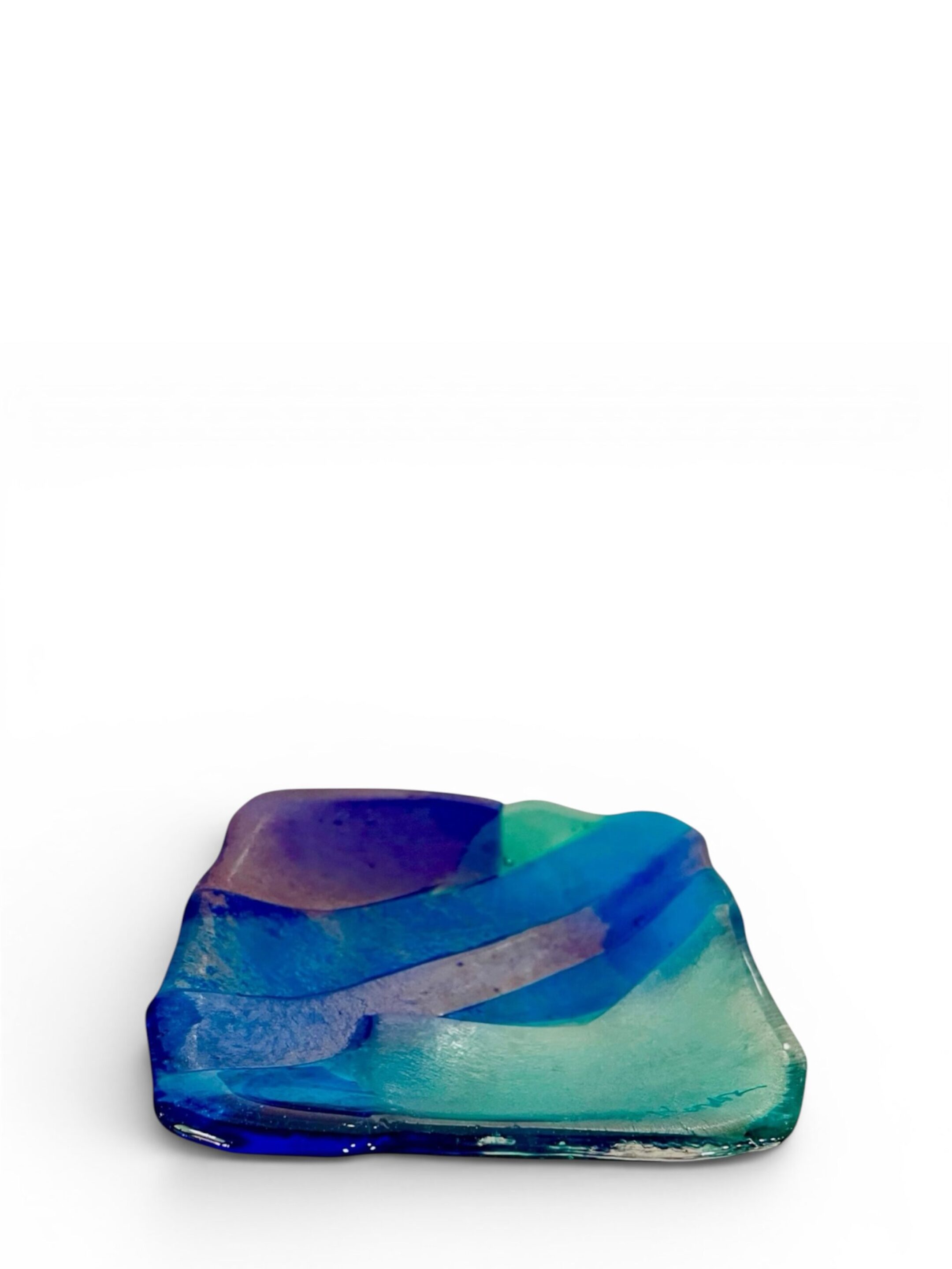 Kendra Schneider Blue Handmade Blue Art Dish Artwork
