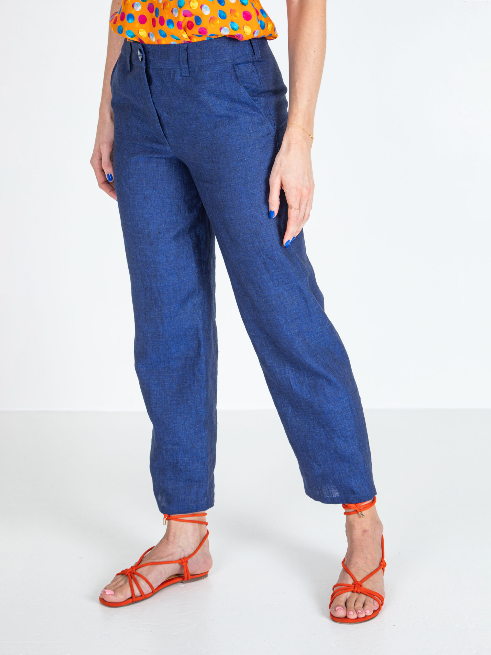 LADINA BUNDI Blue Straight Leg Pants - Image 3