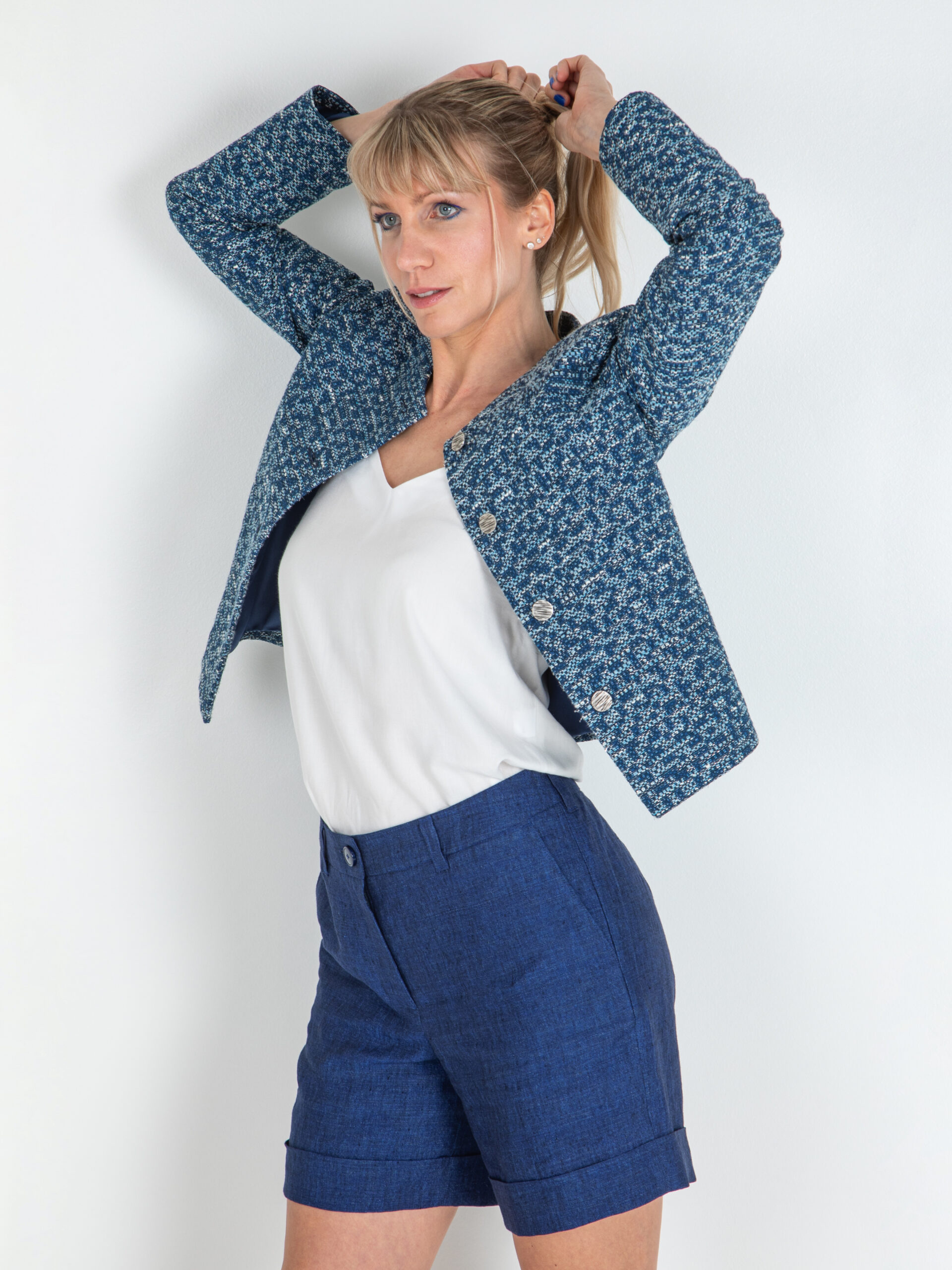 LADINA BUNDI Blue Short And Mini Shorts - Image 4