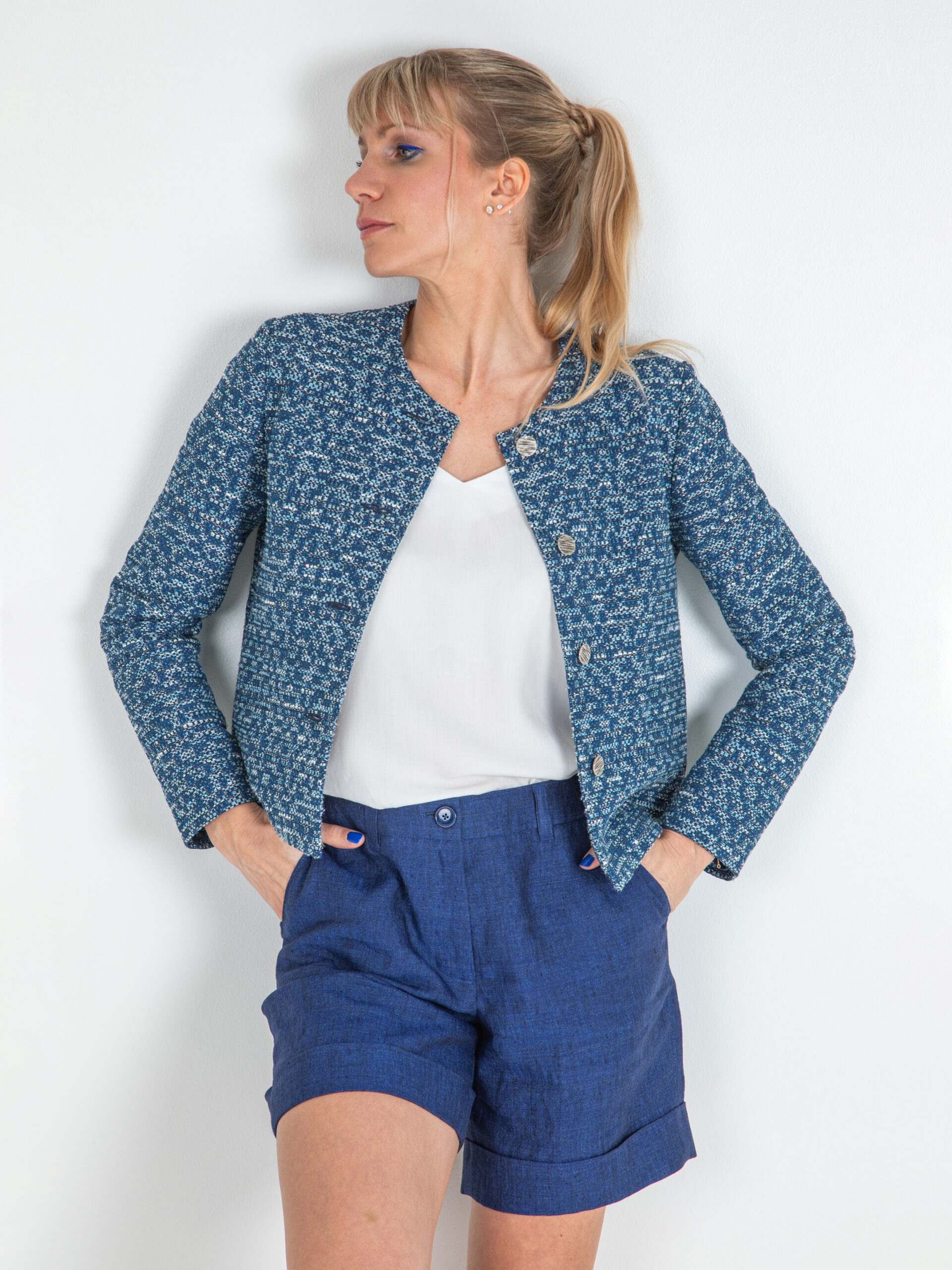 LADINA BUNDI Blue Short And Mini Shorts - Image 2