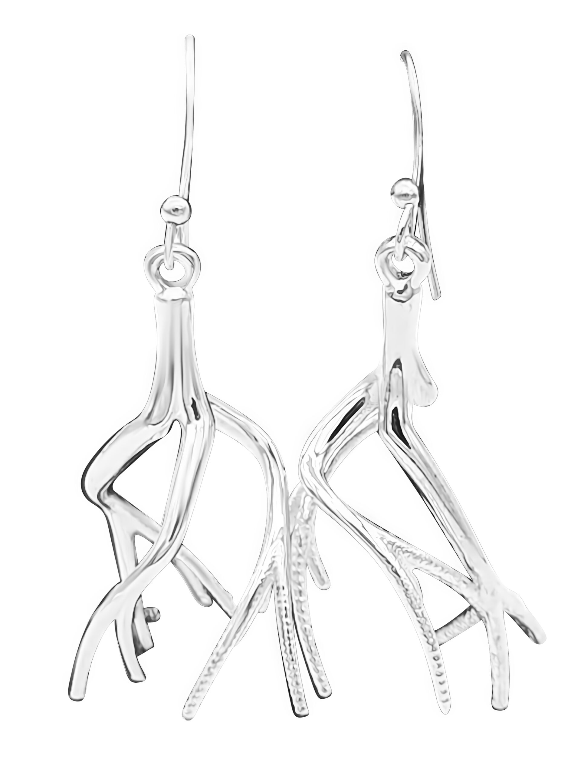 Let'S Curate Silver Silver Earrings