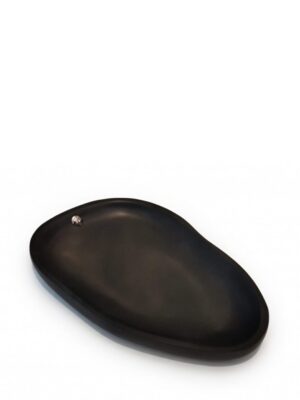 MHOTIF Black Handmade Resin Tray Decorative Accent