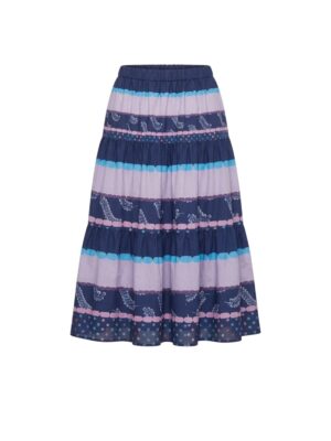 MundoE&E Geometric Print Knee Length Skirt