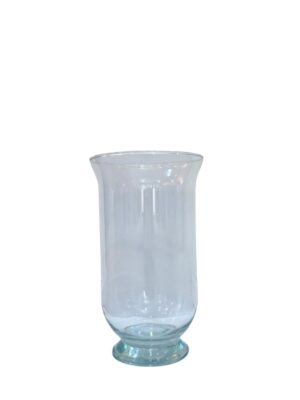 STITCHES DENIM DESIGN Clear Glass Vase Decorative Accent
