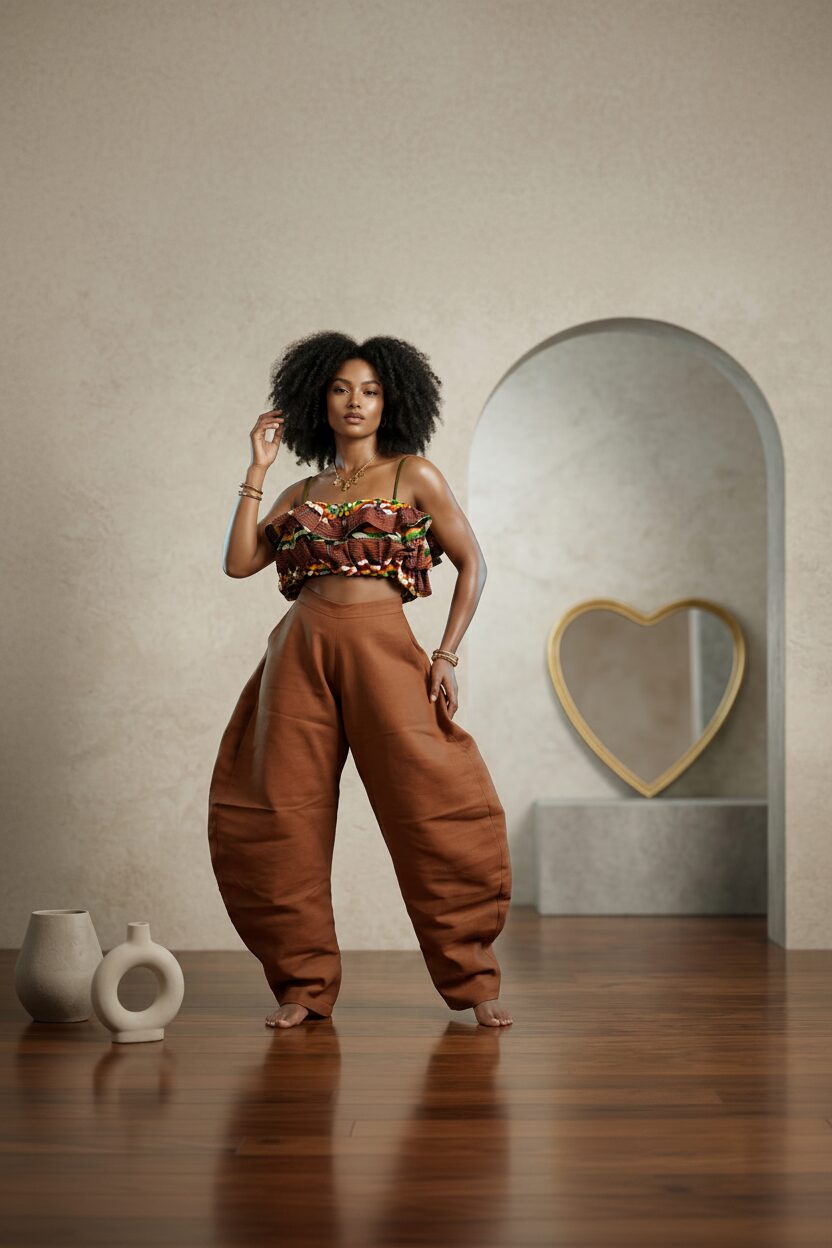 Tamris Couture Black Wide Leg Pants - Image 2