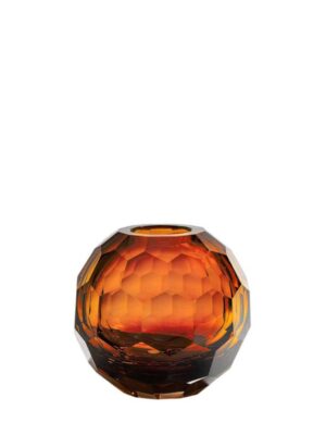 Togas Yellow Cusion Crystal Glass Vase Object