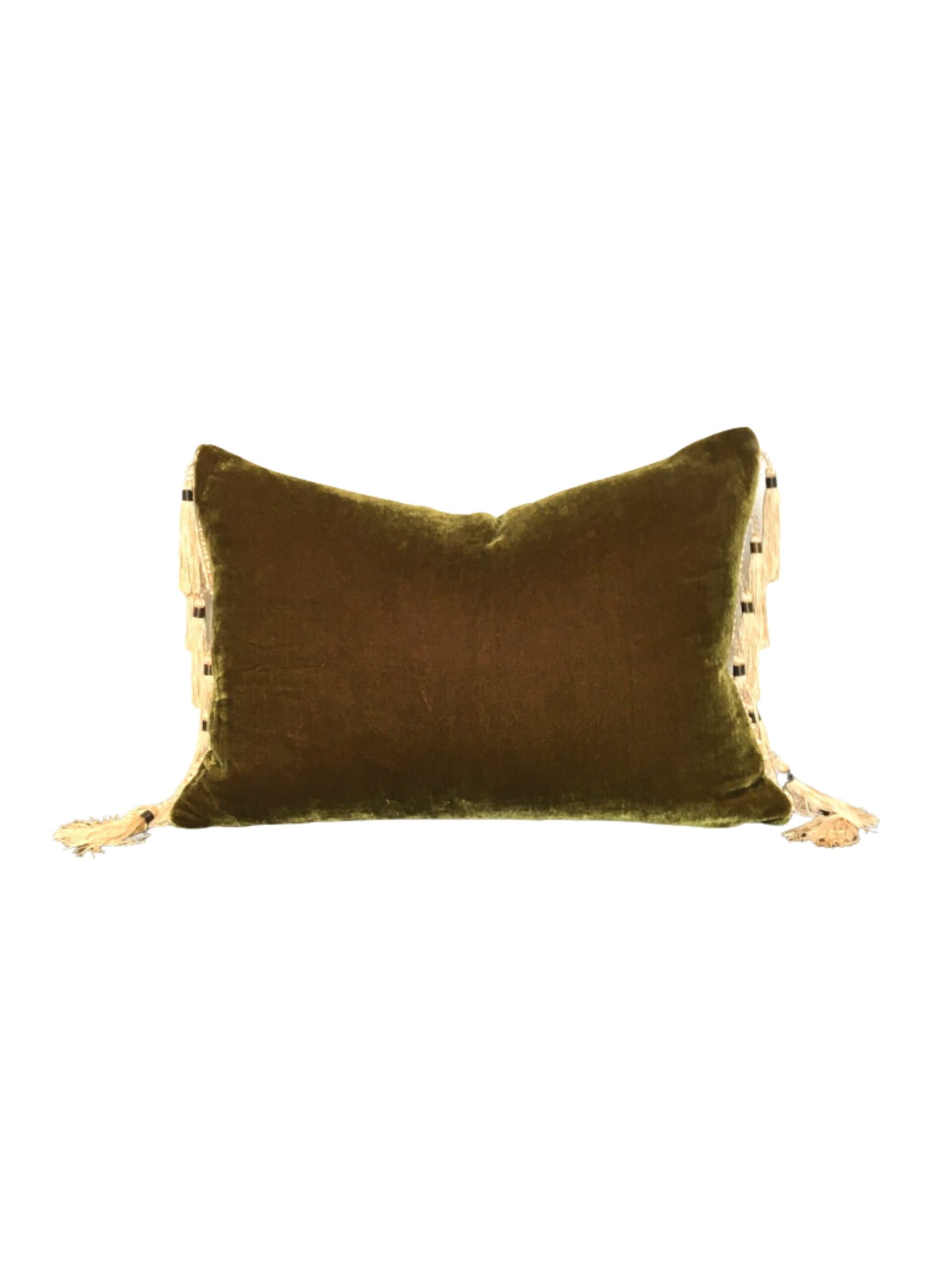 Velvet Fringe Home - Chartreuse Tassel Pillow