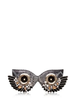 WANACCESSORY Bag Accessory-Hand Beaded Crane Mask Black