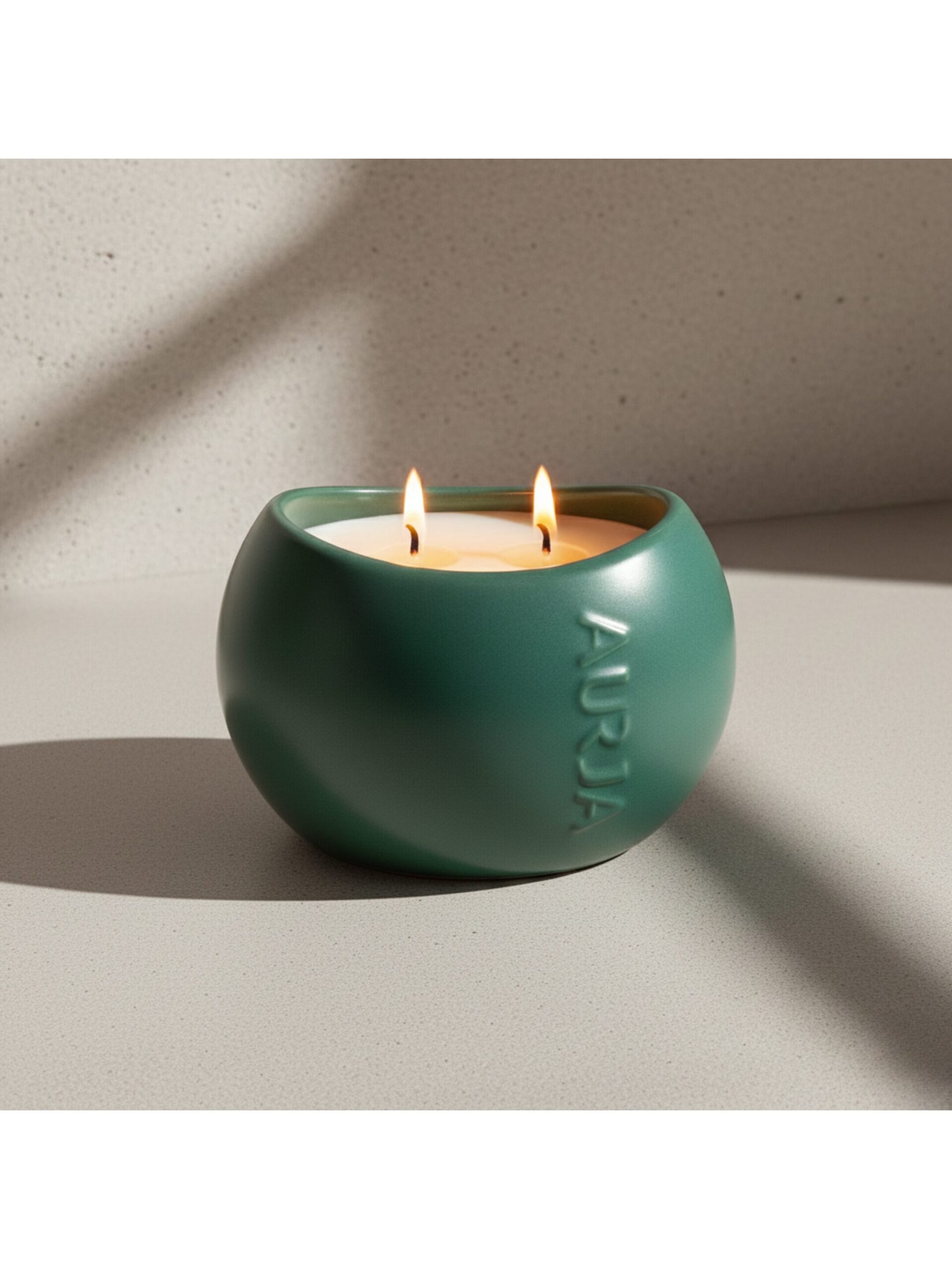 AURJA Green Chakra Yuzu Orange Santal Candle - Image 2