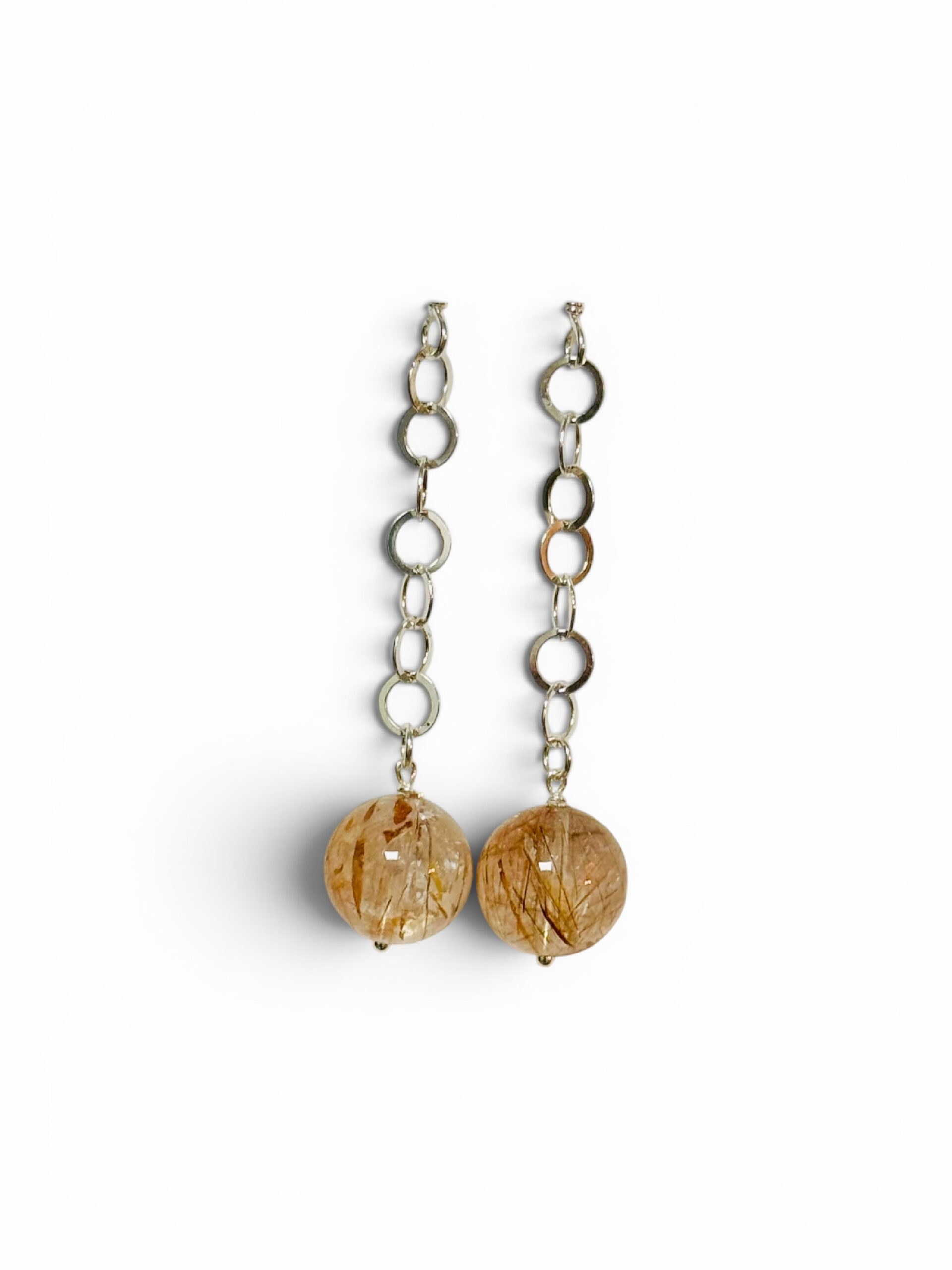 D&T Jewels Silver Copper Earrings