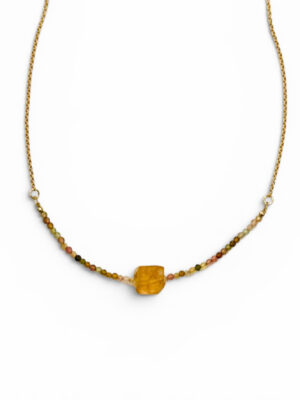 D&T Jewels Multi-Color Topaz Necklace