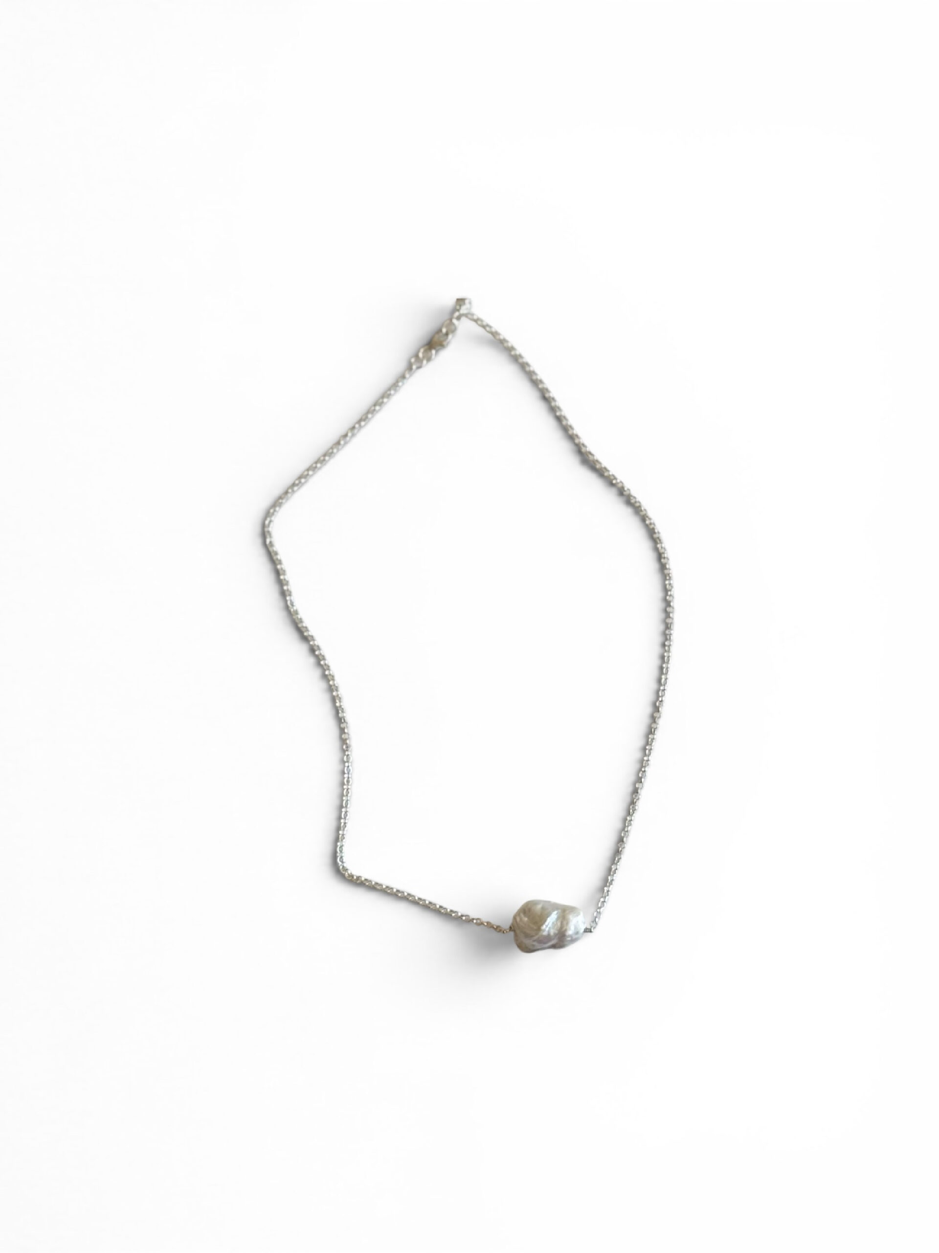 D&T Jewels Ivory/Cream Silver Necklace - Image 2