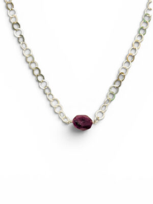 D&T Jewels Red Ruby Necklace