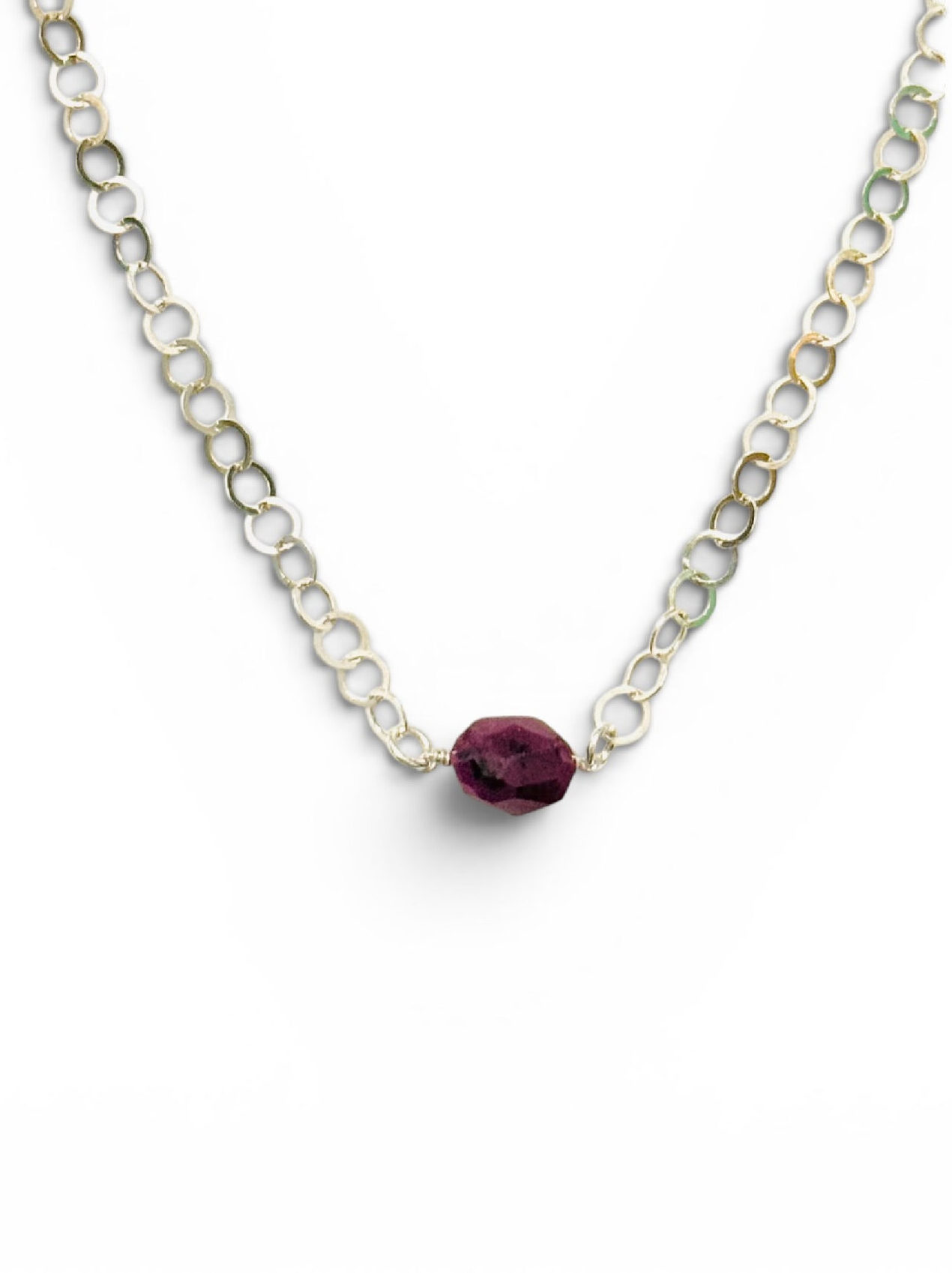 D&T Jewels Red Ruby Necklace