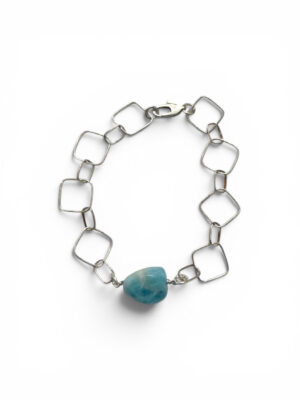 D&T Jewels Blue Silver Bracelet