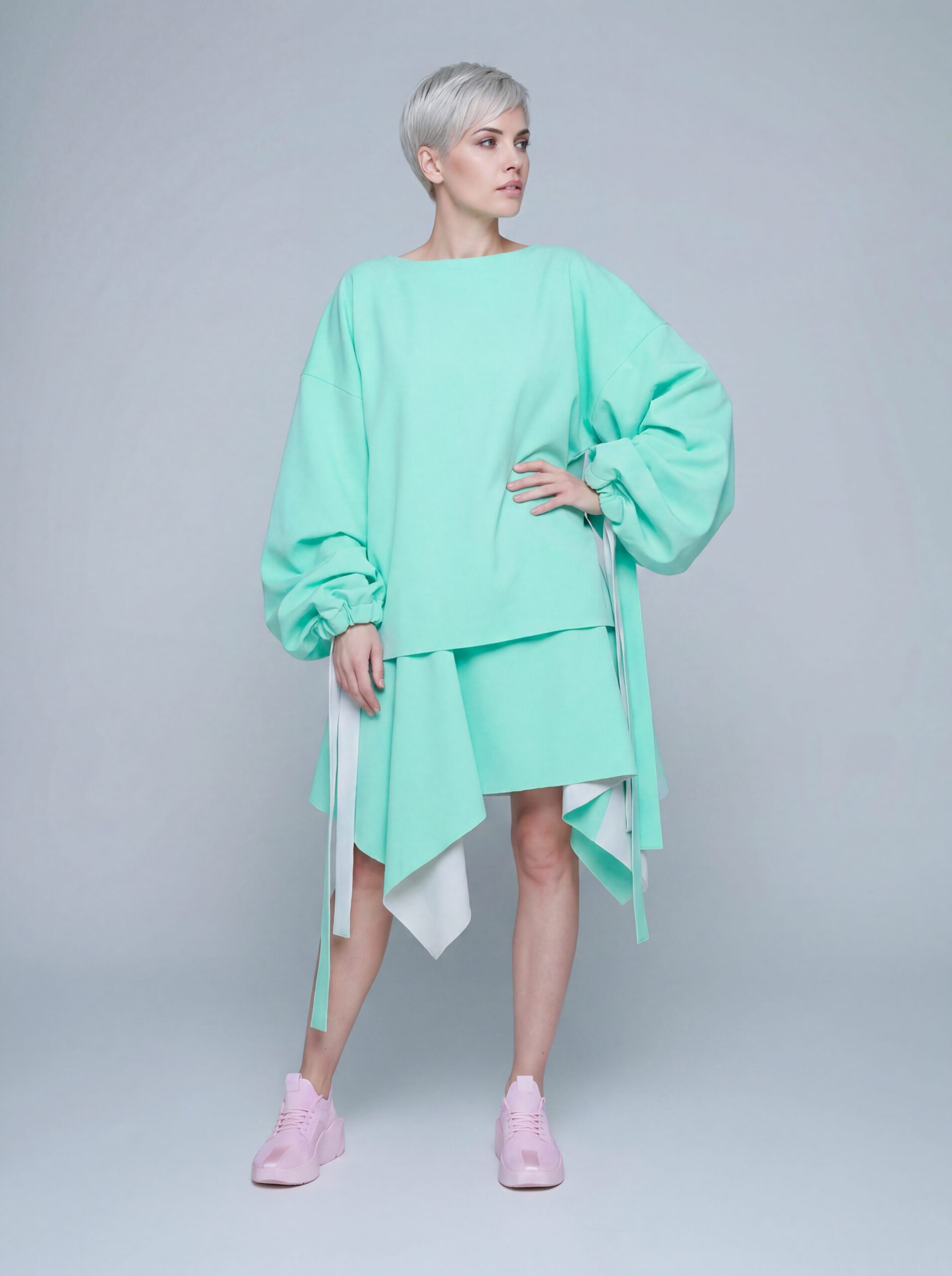 L U C I E M A R K O V A GALACTICA SKIRT MINT SPECTRUM (Softshell