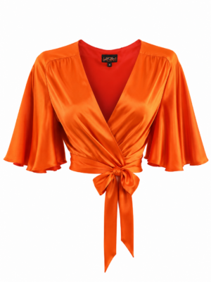 HOUSE OF GILLIAN MARIE COUTURE Orange Blouse Top