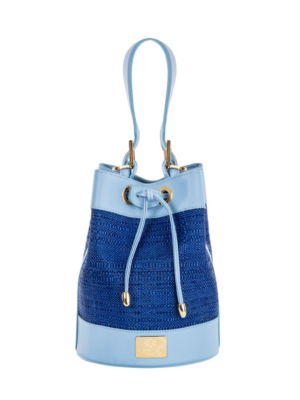 Henry Daniel Roma Blue Calf Leather Medium Bucket