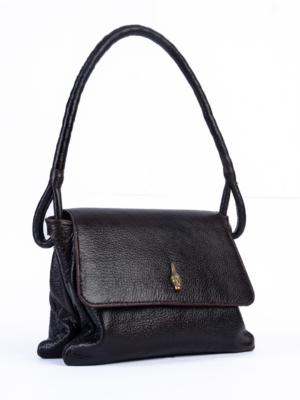 ISI OMIYI Brown Brass Calf Leather Medium Hobo