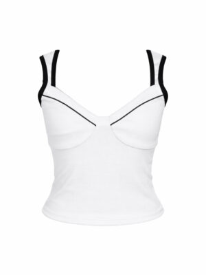 Janeke Luxueuse White Sleeveless Top