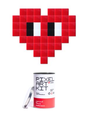 PIXEL CORNER Red Pixel Art Kit Heart(S) Wall Decor