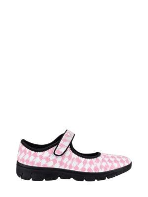 Rich And Rich Homeopportunities Rich And Rich Pink Houndstooth Women'S Mary Jane'S