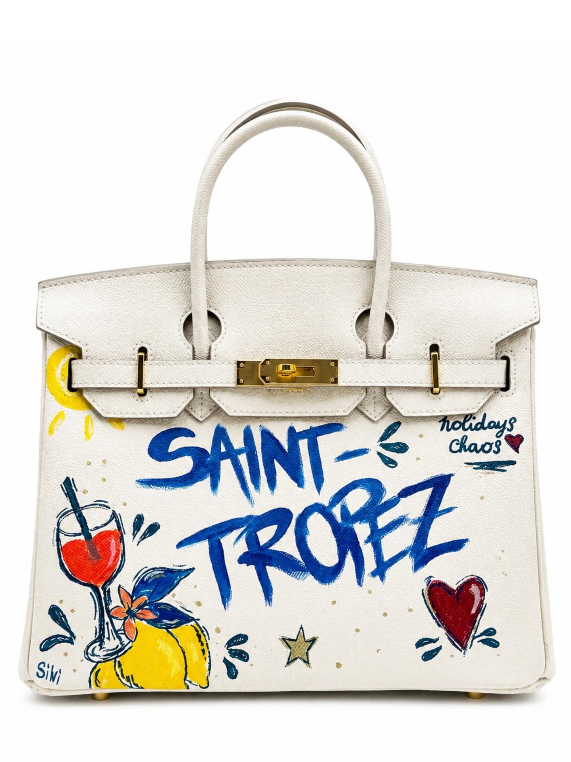 Silvi Ivory/Cream Leather Large Handle