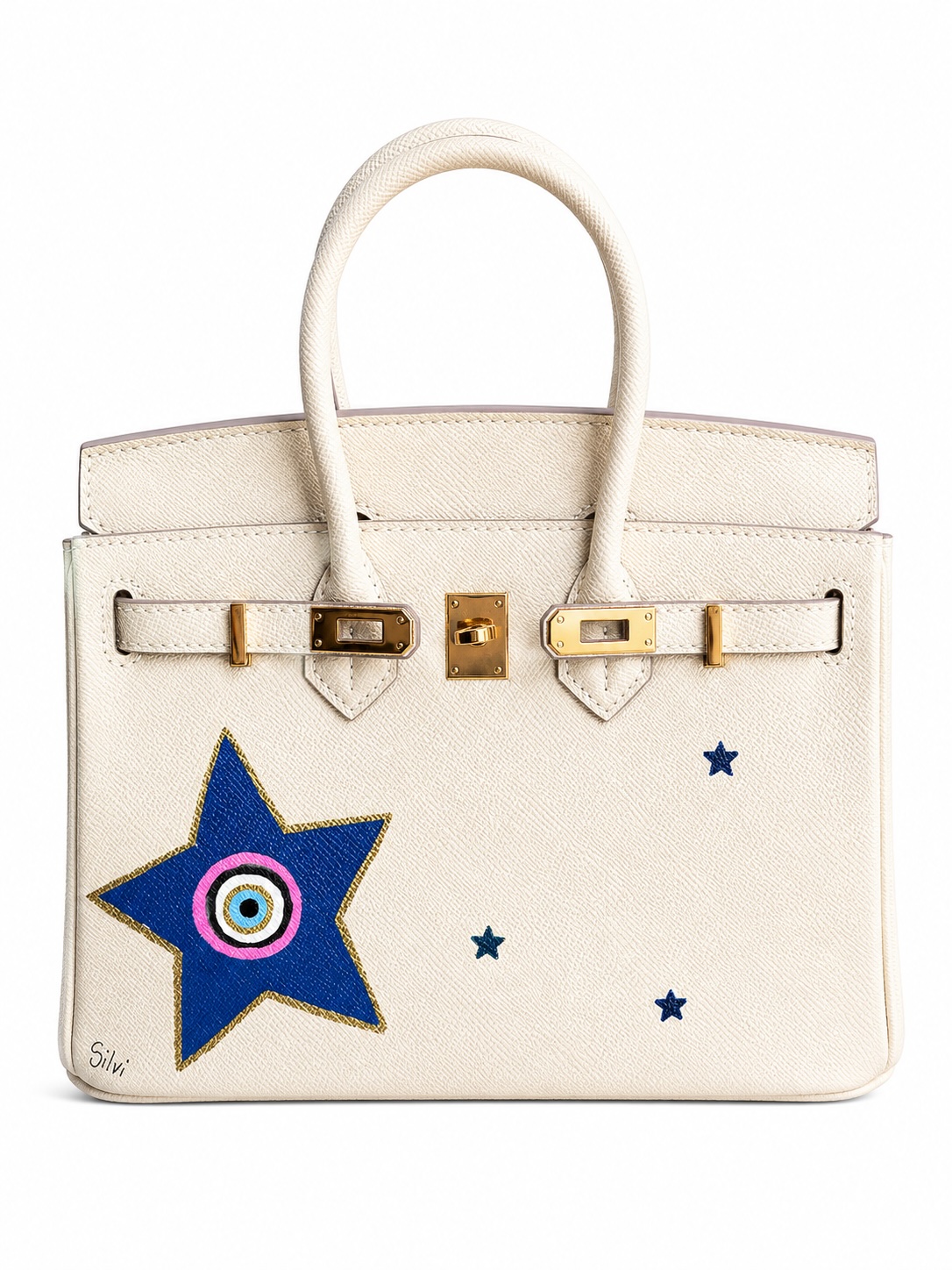 Silvi Ivory/Cream Leather Medium Handle - Image 2
