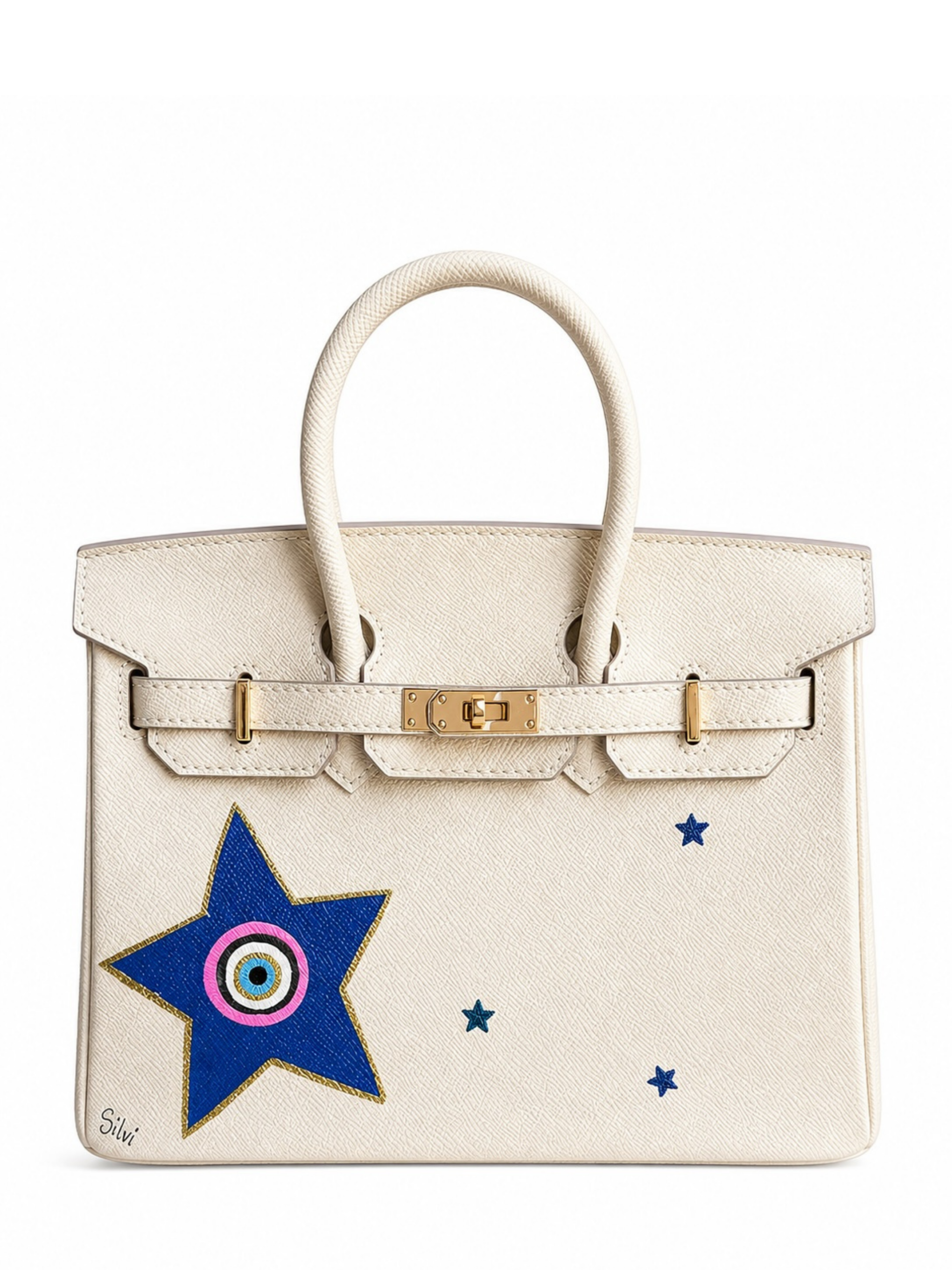 Silvi Ivory/Cream Leather Medium Handle