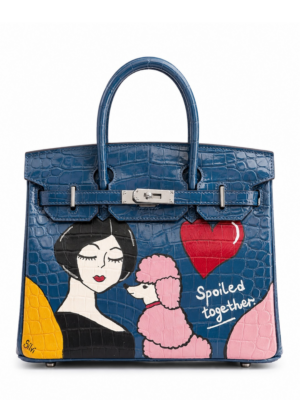 Silvi Blue Patent Leather Large Handle