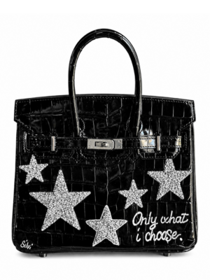 Silvi Black Patent Leather Medium Handle