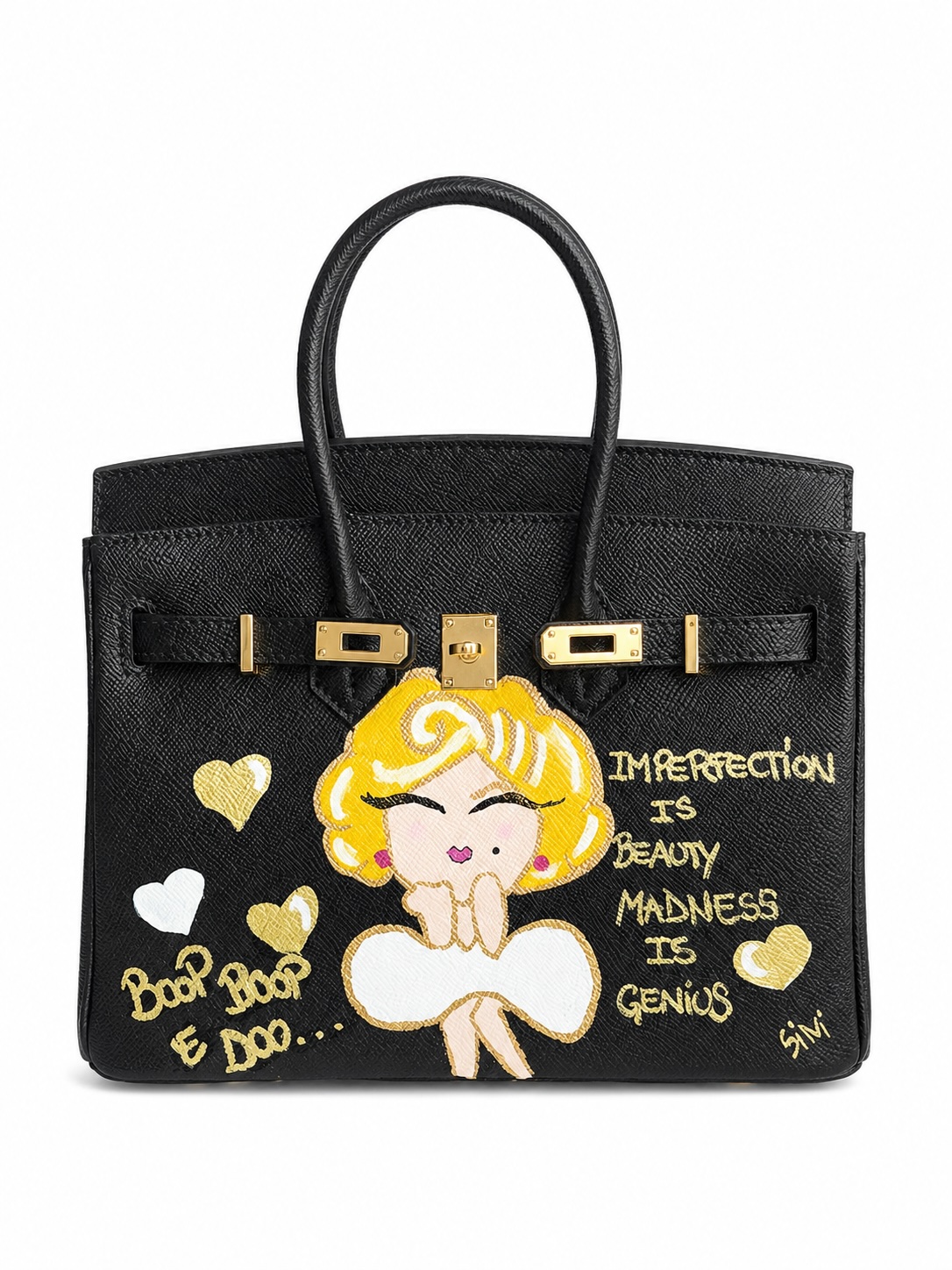 Silvi Black Leather Medium Handle - Image 2