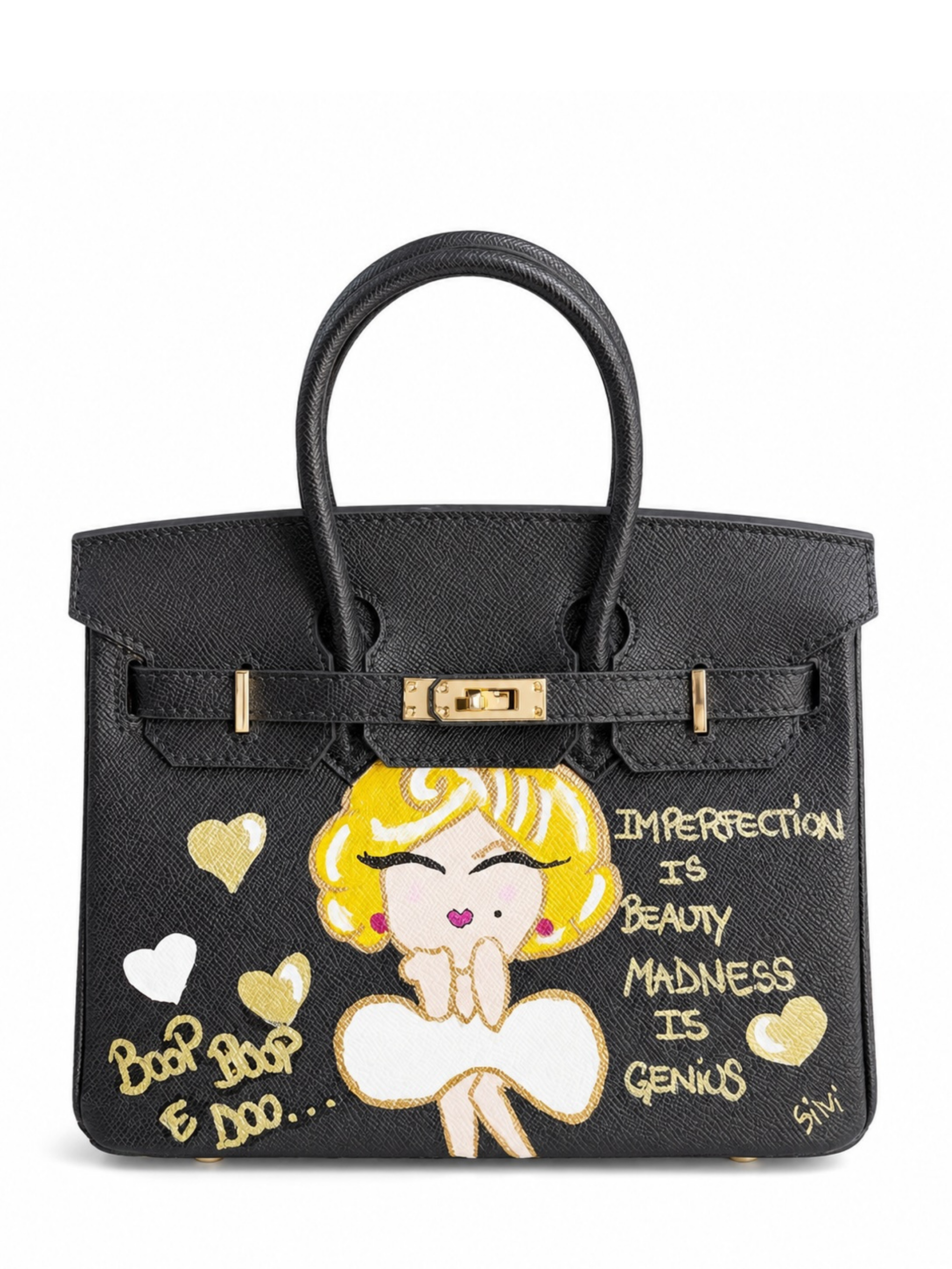 Silvi Black Leather Medium Handle
