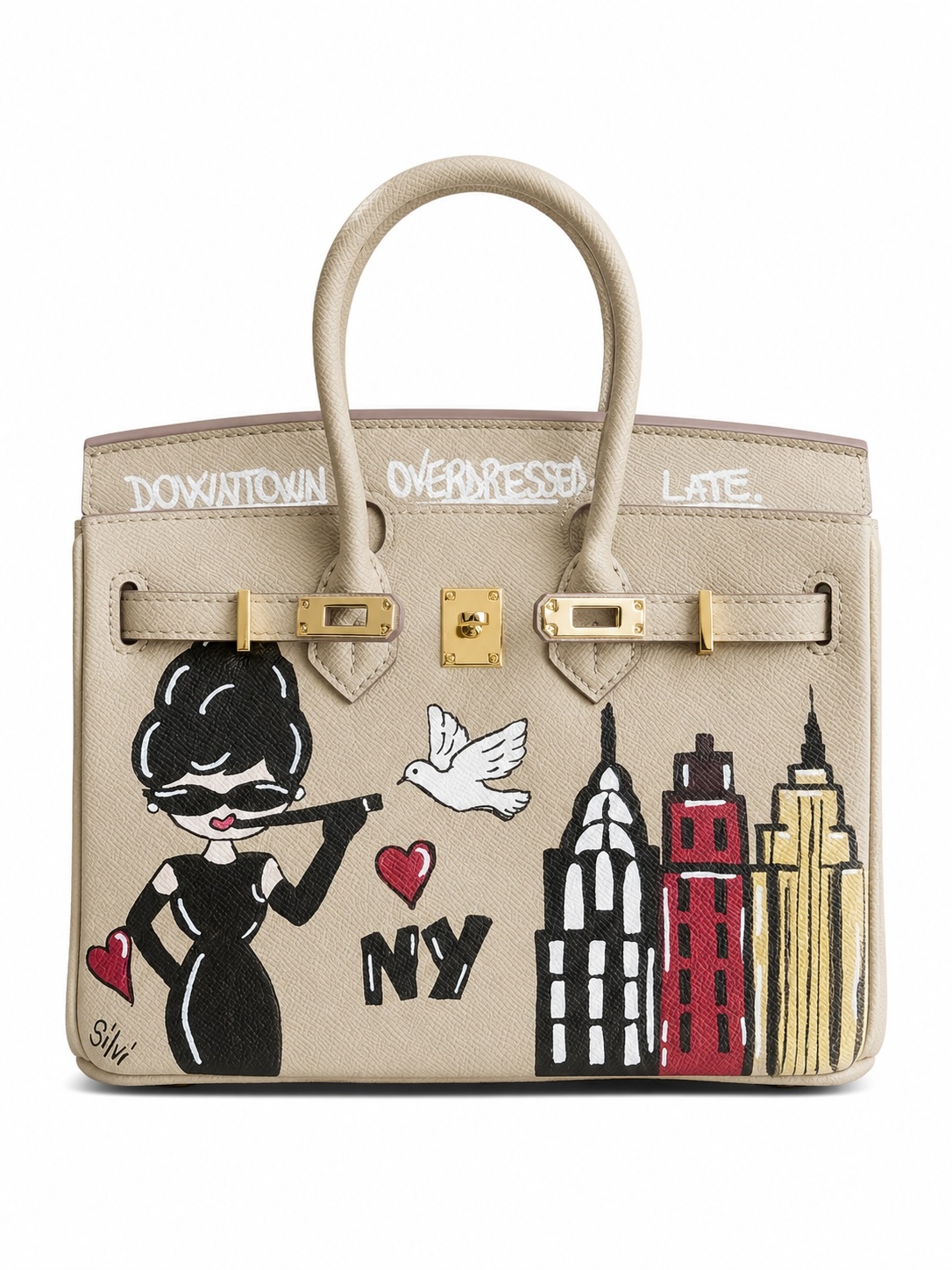 Silvi Ivory/Cream Leather Medium Handle - Image 2
