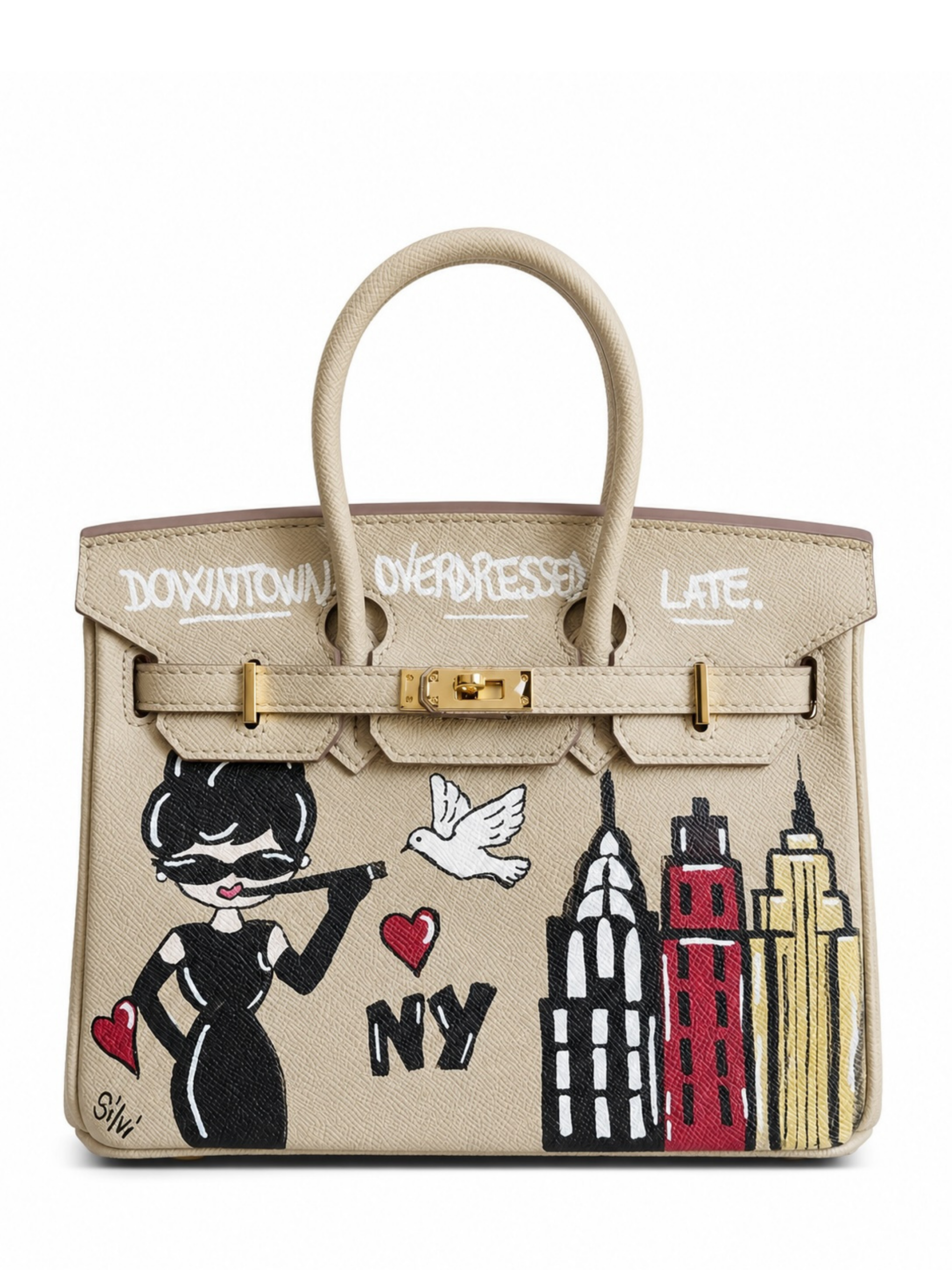 Silvi Ivory/Cream Leather Medium Handle