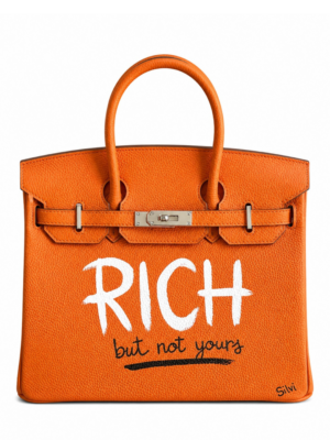 Silvi Orange Leather Large Handle
