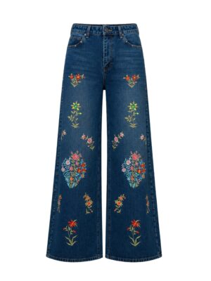 Style Junkiie Blue Flared Pants
