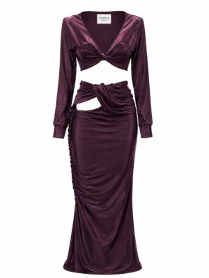 TINNA CONCEPT Red Maxi Skirt Set